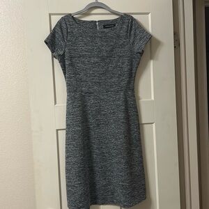 Grey and black mini skirt length dress. Size 8. Like new